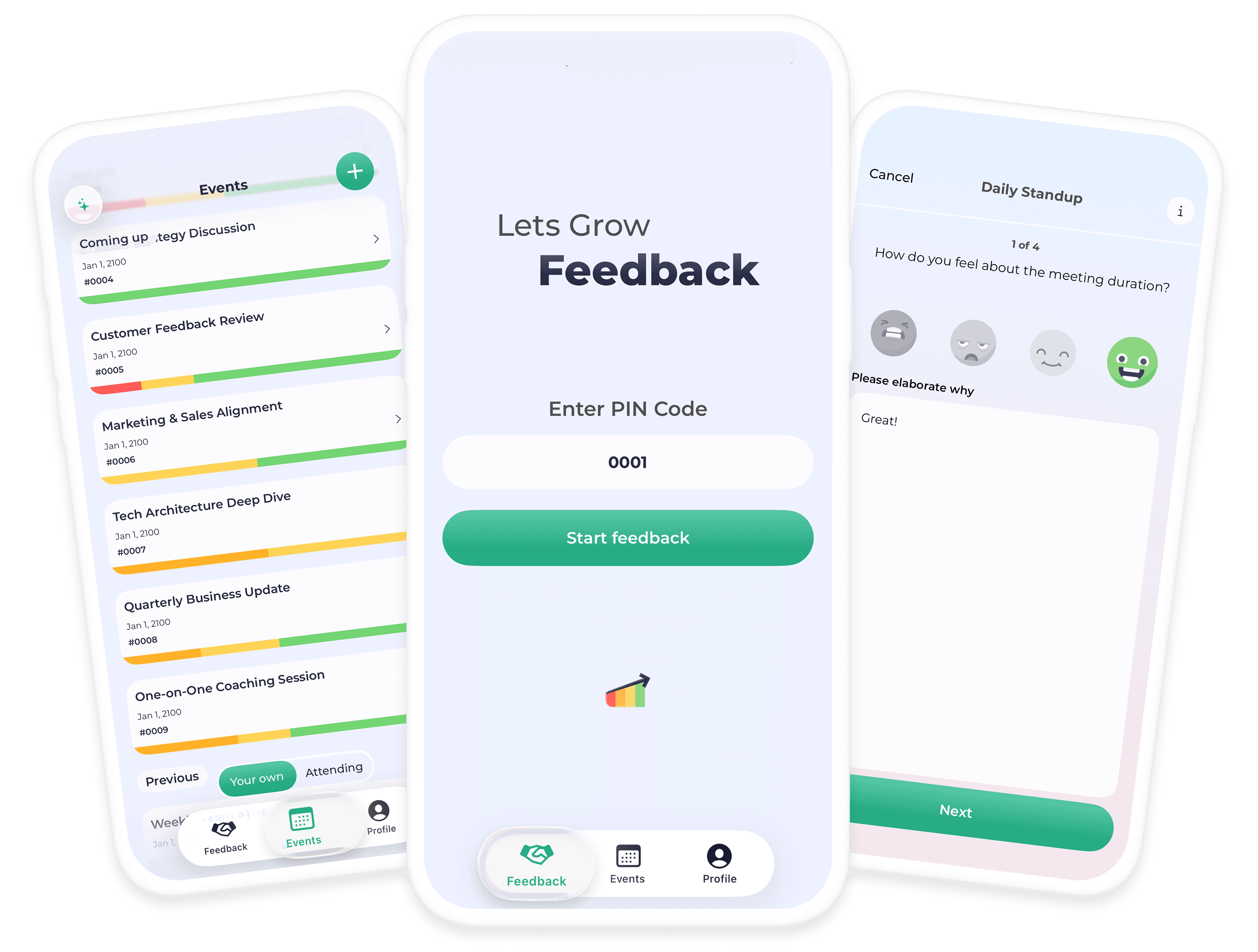 Let's Grow App Interface